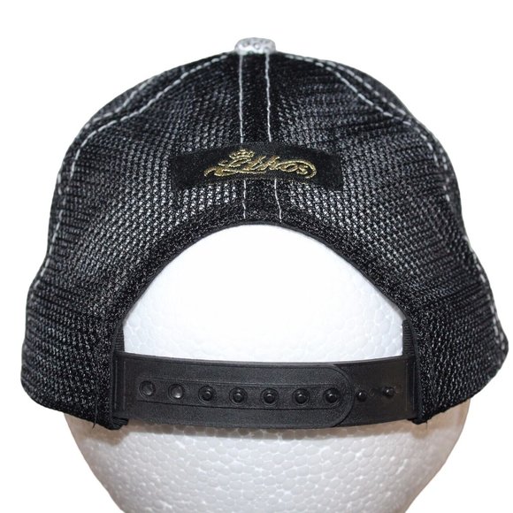 Silver Bling Sequin Fleur De Lis Trucker Mesh Adjustable Baseball Hat NOLA Cap - Picture 4 of 12